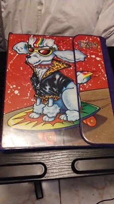 Lisa Frank Skateboarding Poodle Dog trapper keeper with additional folders RARE - Image 1 of 4