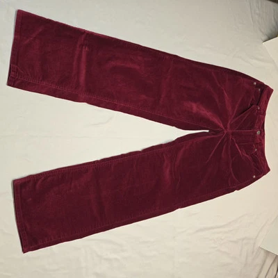 Talbots Petite Velvet Stretch Womens Red Pants Size 6 - Image 1 of 4