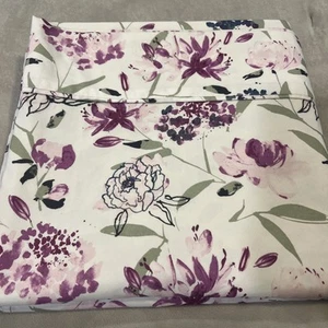 TRANQUIL NIGHTS King Flat Sheet Luxury Weight Purple Floral ~~Feels Amazing !! - Picture 1 of 7