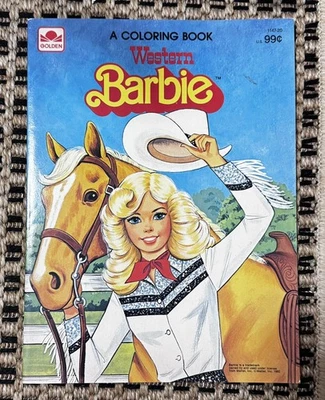 Libro para colorear Western Barbie 1982 nuevo Foto 1 de 4