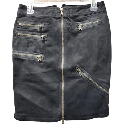 Новый с Ярлыками! MARC BY MARC JACOBS черный карандаш юбка молнии деталь размер 2 дизайнер - Изображение 1 из 4