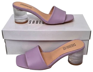 Encantadoras mulas de tacón bloque SHOEAHOLIC para mujer Dilly lila sin cordones precio de venta sugerido por el fabricante 109 GBP - Imagen 1 de 10