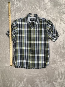 The New Ivy Brand Button Up Shirt Men's Large Plaid Indian Madras 100% Cotton - Picture 1 of 4
