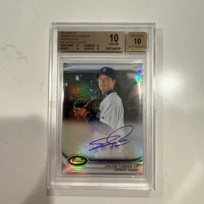 2012 Finest Refractor Auto RC Jacob Turner BGS 10 Pristine 75/198 - Image 1 of 2