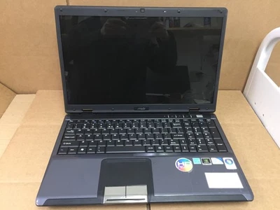 Portátil MSI MS-1683 CR600 16" Intel T4200 2,0 GHz 2 GB de RAM sin HDD/AC arranque al BIOS Foto 1 de 4