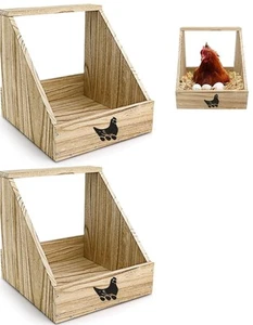 Nesting Boxes for Chickens - Wooden Chicken Nesting Box for Chicken Coop Acce... - Picture 1 of 6