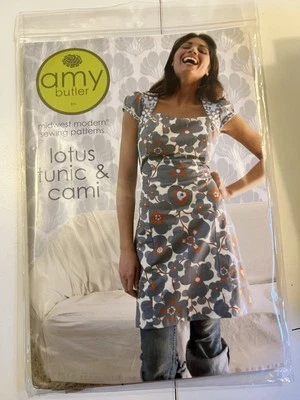 2007 Amy Butler Lotus Tunic & Cami UNCUT XS-XL Sewing Pattern - Image 1 of 3