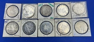 Lote de 10 - Dólares de Plata Canadá 80% (1937-1967) XF-BU - Imagen 1 de 15