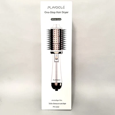 Cepillo secador de pelo de doble voltaje de viaje Plavogue PV-222 oro blanco - NUEVO (B1) Foto 1 de 4
