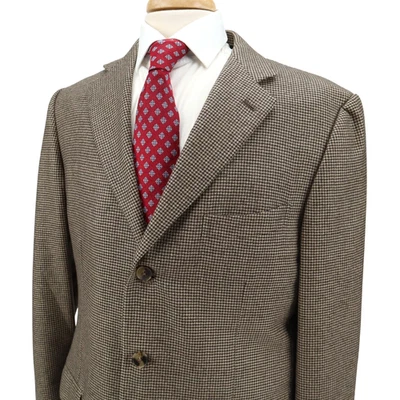 Chaqueta Blazer Deportiva Ermenegildo Zegna 100% Cachemira Marrón Pata de Gallo 42R Foto 1 de 4