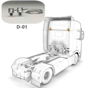 Spotlight D-01 Tractor Equipment Rack Lighting LED for Tamiya 1/14 Truck RC Car - Bild 1 von 5