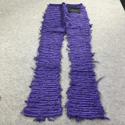 Guapi Pants Mens 32 Distressed Frayed Textured Slim Fit Streetwear Fashion - Image 1 of 4