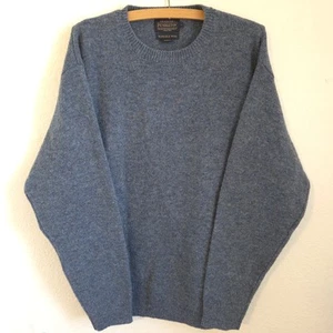 Pendleton Mens Blue Shetland Wool Washable Long Sleeve Pullover Size Large - Picture 1 of 14