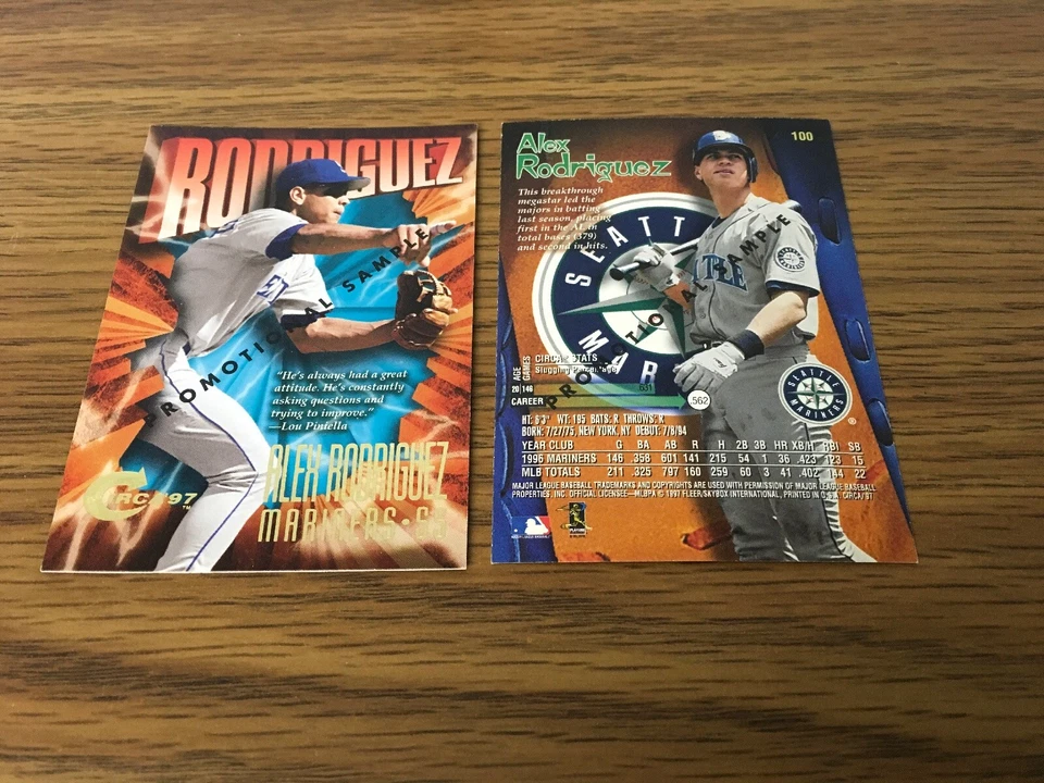 Alex Rodriguez Seattle Mariners 1997 Fleer Circa PROMO SAMPLE #100 Promotional - Image 1 of 1
