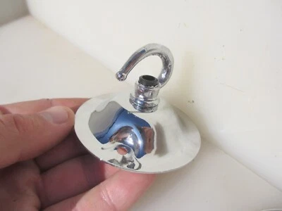 Chrome Ceiling Light Holder Hook Hanger Bracket Rose Old Chromed Art Deco STYLE - Image 1 of 4