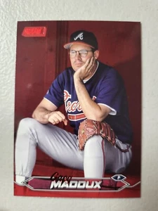 2024 Topps Stadium Club Greg Maddux #85 Red Foil NM Free Shipping - Picture 1 of 2