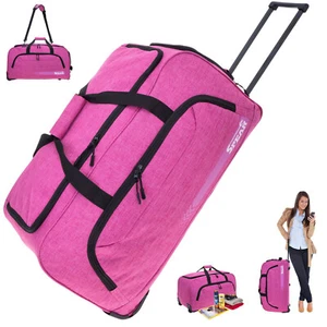 Trolly Damen Reisetasche 85 L XL Koffer Rollen Tasche Bag Spear 910 Pink + Gurt - Bild 1 von 12