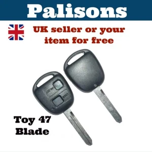 Key for Toyota Yaris Avensis Corolla Carina + 2 button remote fob case(toy 247) - Picture 1 of 4