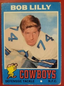 Topps Football 1971 - Bob Lilly #144 Dallas Cowboys Texas Christian - Imagen 1 de 2