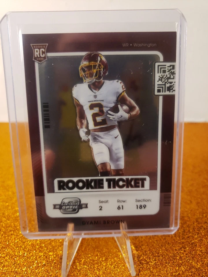 DYAMI BROWN 2021 PANINI CONTENDERS OPTIC FOOTBALL ROOKIE TICKET WASHINGTON 🔥  - Image 1 of 2