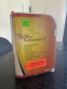 Microsoft Office Professional 2007_For Academic Use Only Both Discs Incl - Picture 1 of 9