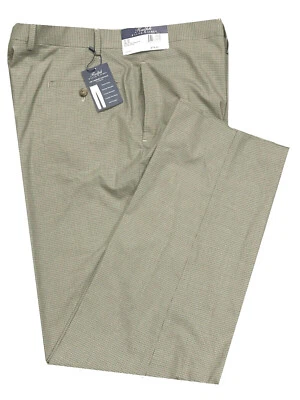Pantalones de vestir Ralph Lauren para hombre calce relajado frente plano a cuadros, oliva 32X30 Foto 1 de 3