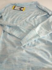 NWT Champion Women's Size Small Shirt Long Sleeved Top Crew Neck Baby Blue Light