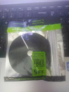 Gadget Gear 9FT BLACK Sync & Charge Cord Iphone 5 and 6/6 plus - Picture 1 of 2