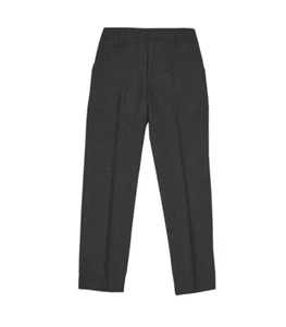Trousers Boys Uniform School Skinny Leg Adjudtsble Waist Full Length Grey 2-16 - Picture 1 of 1
