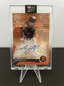2021 TOPPS NOW RTOD MIKE YASTRZEMSKI AUTO 5/5 Orange OD-436E - Picture 1 of 4