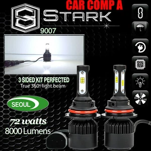 Kit de faros de 3 caras Seúl LED CSP 72W 8000LM 6000K blancos Hi Lo - 9007 HB5 (A) - Imagen 1 de 6