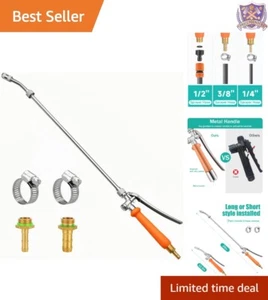Metal Sprayer Wand Stainless Steel 29" Adjustable Nozzle Lockable Handle Hose... - Picture 1 of 9