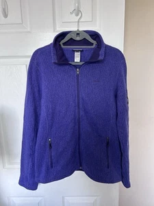 Patagonia Women’s Large Purple Fleece Jacket Good Condition - Picture 1 of 9