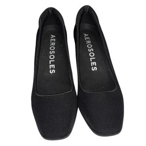 Aerosoles Casta Mid Heel Pump MSRP $89 Black Stretch Fabric Women's Size 9 - Picture 1 of 6