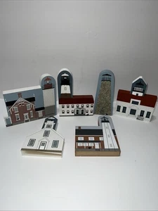 6 Stück The Cats Meow Village 1991-1995 Leuchtturm Serie - Bild 1 von 13