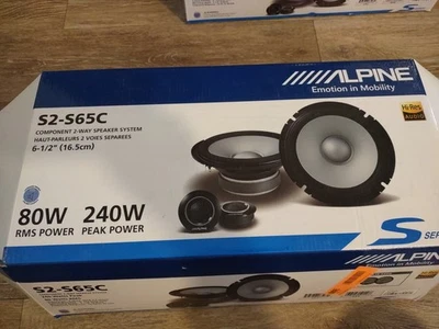 Alpine Serie S S2-S65 6.5" Certificado Alta Resolución 2 Vías 240 W Nuevos Tweeters Faltan 2 Foto 1 de 4