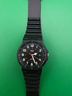 Reloj de cuarzo vintage TIMEX para hombre 36 mm LA CELL caja negra correa de resina - FUNCIONA Foto 1 de 4