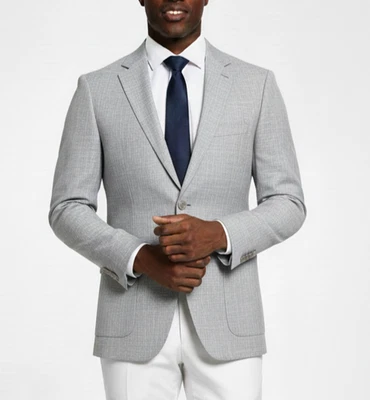 Abrigo deportivo CALVIN KLEIN para hombre talla 42L gris jaspeado liso calce ajustado suave nuevo con etiquetas Foto 1 de 4