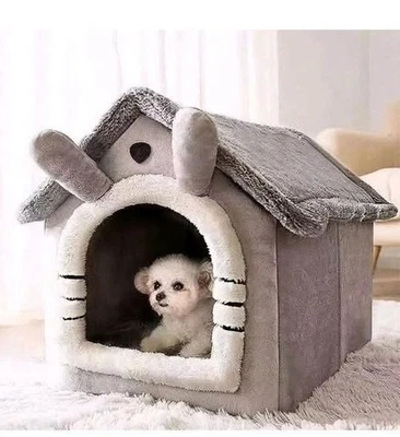  Foldable Warm  Pet House - Removable & Washable Cave Bed for Cats & Small Dogs - Image 1 of 4