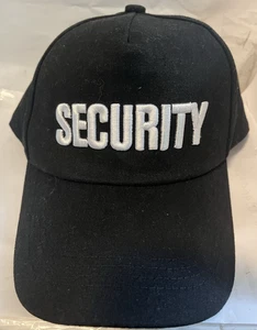 Security Embroidered Black Snapback Hat Cap Adjustable - Picture 1 of 4