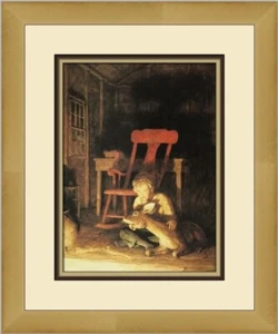 N C Wyeth Jody und Flagge maßgeschneiderter gerahmter Druck - Bild 1 von 2