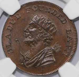 1795 1/4p Great Britain D&H-116 Somersetshire-Bath Conder Token NGC MS 64 BN - Picture 1 of 4