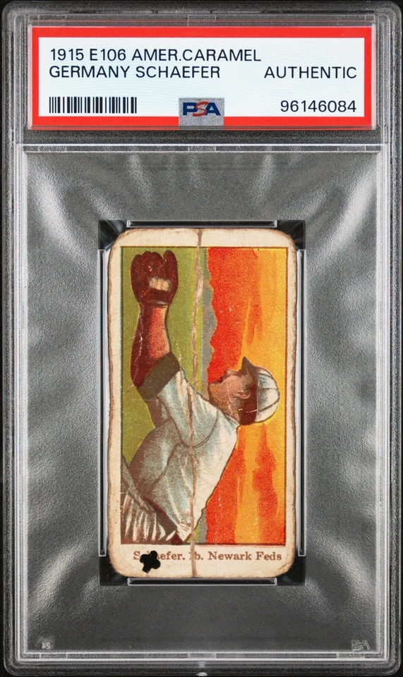 1915 E106 AMERICAN CARAMEL GERMANY SCHAEFER PSA AUTHENTIC 96146084 - Image 1 of 2