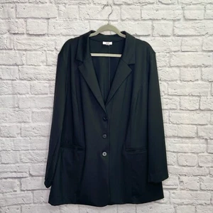 Blazer Jill Ponte taglia 3X più maniche lunghe tasche con bottoni softshell nero - Foto 1 di 6
