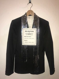 BRAND NEW*** MAISON MARTIN MARGIELA FOR H&M MIRROR SCARF BLAZER SIZE 44(UK34R) - Picture 1 of 8