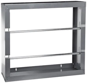 26-1/8 Width 17-7/8 Height 6 Depth Cold-Rolled Steel Wire Spool Rack with 2 Rods - Picture 1 of 12