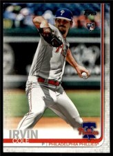 2019 Topps Update Base #US108 Cole Irvin - Philadelphia Phillies RC