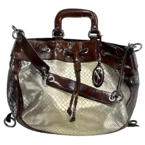 FRANCESCO BIASIA Women's Handbag Ombre Woven Leather Satchel Hobo Purse - Picture 1 of 20
