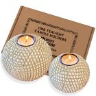 Luca Orb Candle Holders (Gift Boxed Set of 2), Table Centerpieces for Dining ...