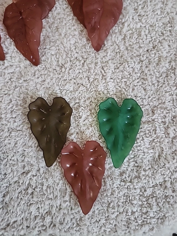 Lote Mixto Acrílico Esmerilado Veado Hoja Dimensional 50mm Colgante Marrón Verde Foto 1 de 4